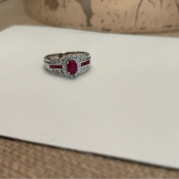 14K RUBY & DIAMOND RING - Picture 1 of 2